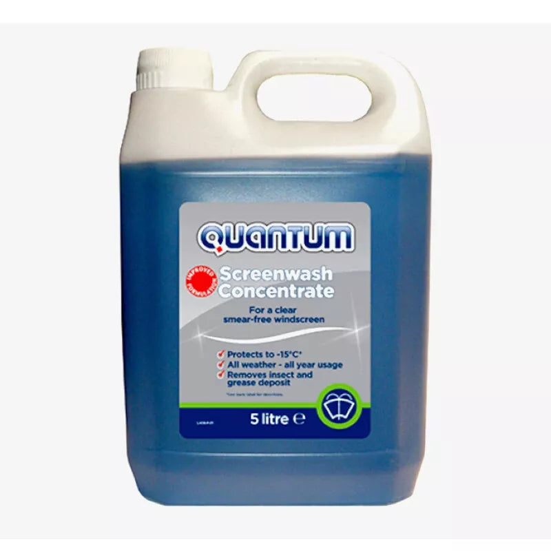 QUANTUM Screen Wash High, All Season, High Quality & Protects To -15 5L, 20L (4 bottles)