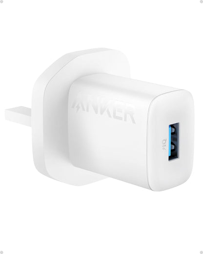 Anker USB Plug Charger, 12W Fast Wall Charger Adapter, Compact USB Charger Block