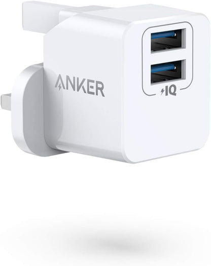 USB Plug, Anker PowerPort mini Dual Port USB Charger, Compact Wall Charger Cube