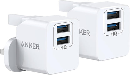 USB Plug, Anker PowerPort mini Dual Port USB Charger, Compact Wall Charger Cube