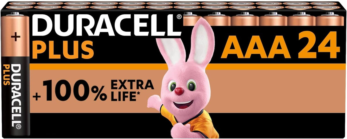 Duracell Plus AAA Batteries  - Alkaline 1.5V - LR03 MN2400