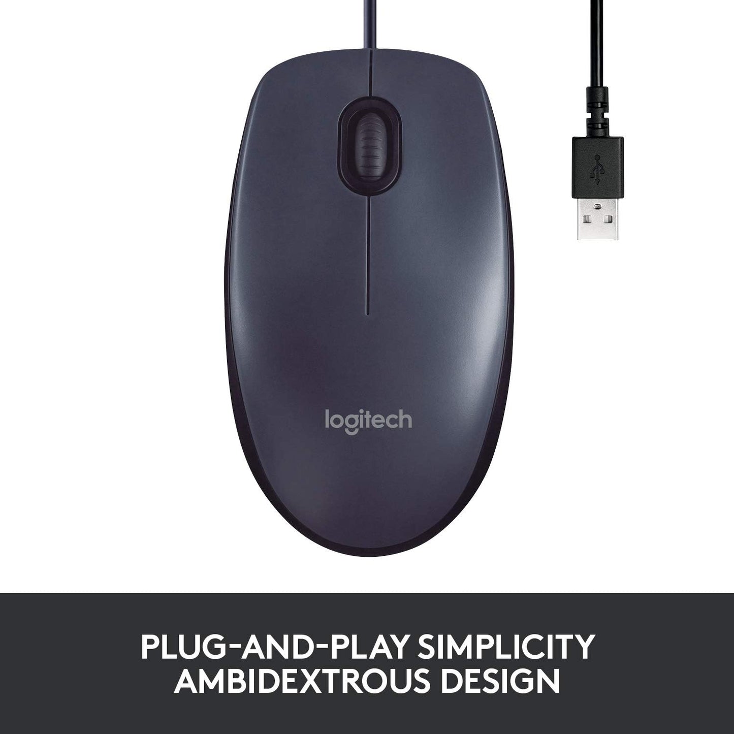 Logitech B100 Wired USB Mouse