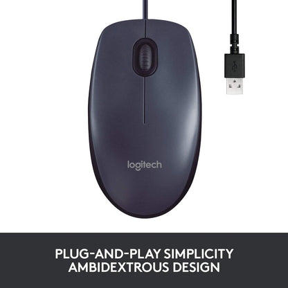 Logitech B100 Wired USB Mouse