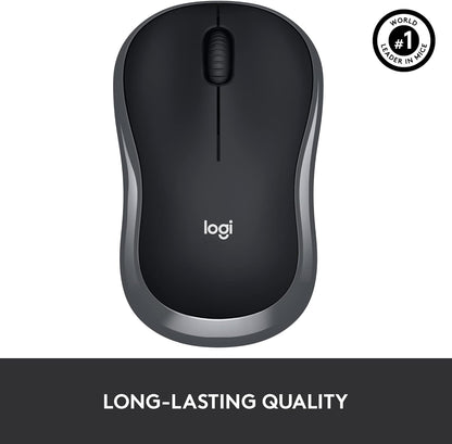 Logitech M185 Wireless Mouse, 2.4GHz with USB