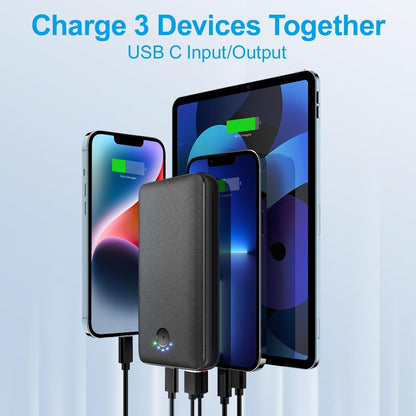 JIGA Power Bank 27000mAh Power bank Fast Charging Portable Charger with Outputs Inputs Flashlight