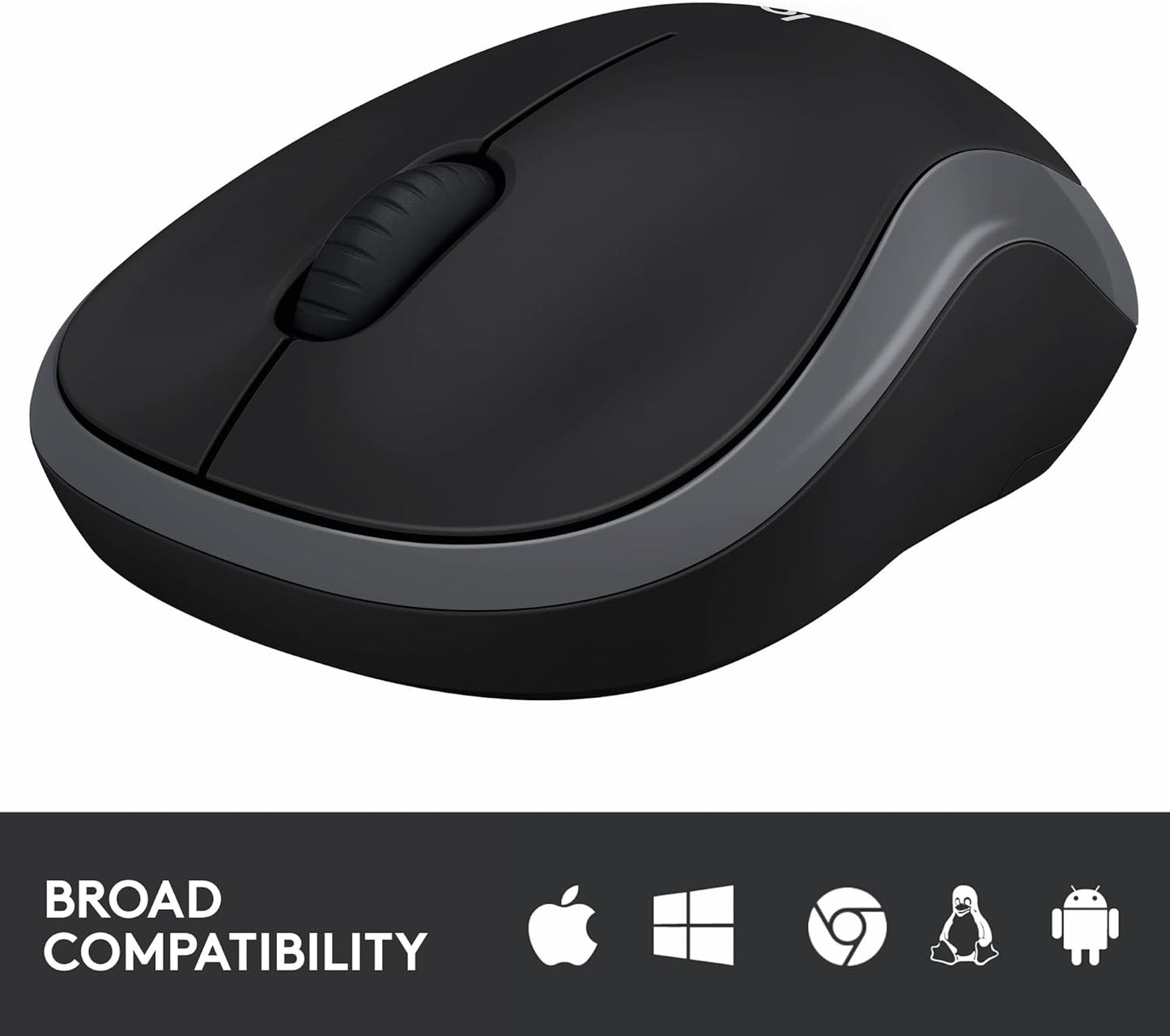 Logitech M185 Wireless Mouse, 2.4GHz with USB