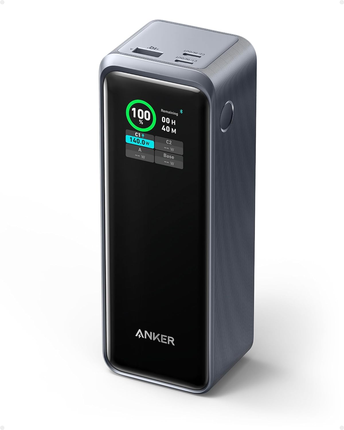 Anker Prime 27,650mAh Power Bank (250W), 3-Port Portable Charger,