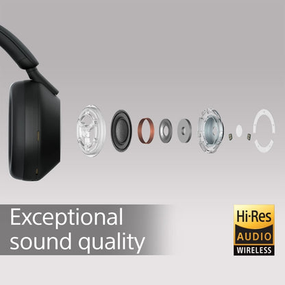 Sony WH-1000XM5 Noise Cancelling Wireless Headphones - 30 hours battery life - Optimised for Alexa and the Google Assistant - with built-in mic for phone calls - Black