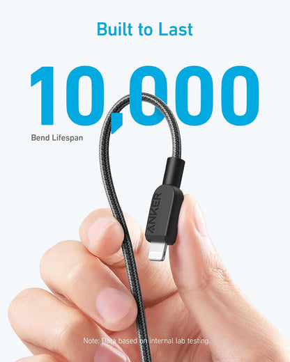 Anker USB C to Lightning Cable, Braided Cable, MFi Certified, Fast Charging Cable for iPhone