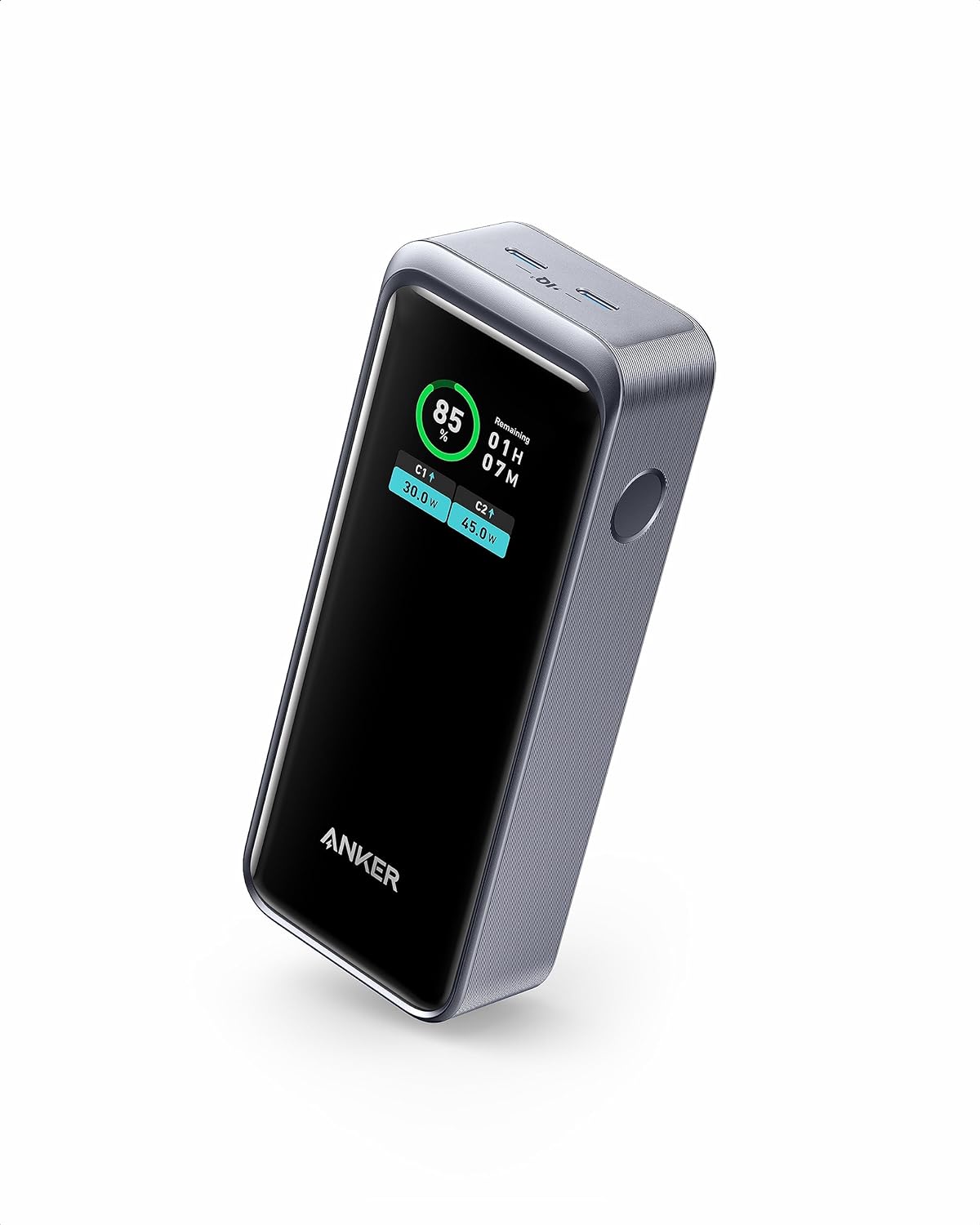 Anker Prime Power Bank, 12,000mAh 2-Port Portable Charger with 130W Output, Smart Digital Display,