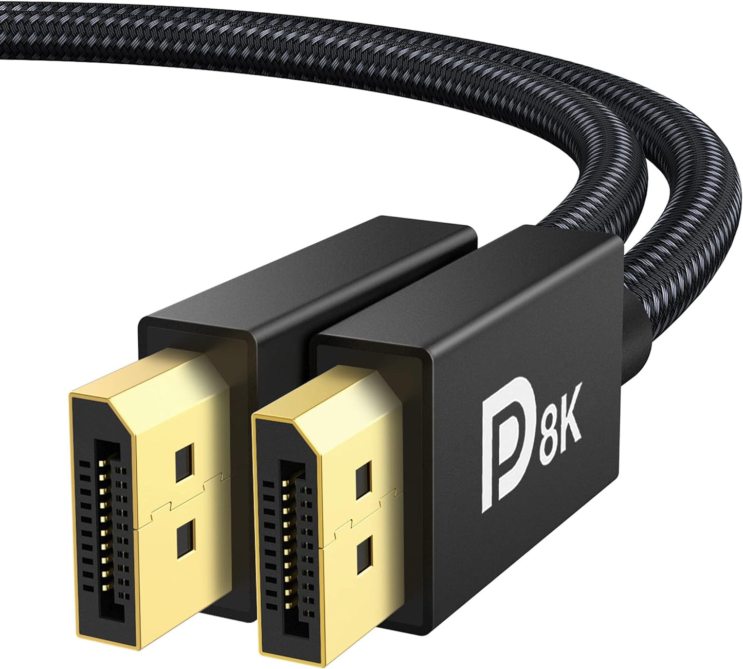 iVANKY VESA Certified DisplayPort Cable 1.4,iVANKY 8K DP Cable 2M,[8K-60hz,4K-144hz,2K-165Hz],HBR3 Support 32.4Gbps,HDCP 2.2,Gold-Plated 8K Display Port Cable