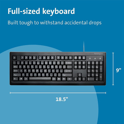 Kensington- wired keyboard - Black