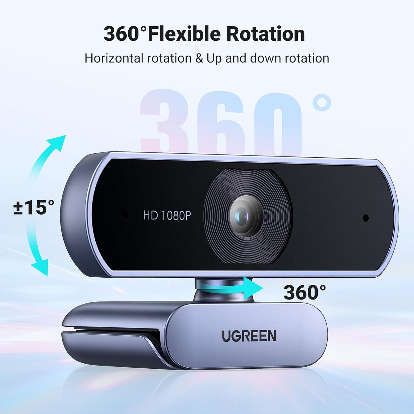 UGREEN USB Webcam, Full HD 1080P/30fps Webcam