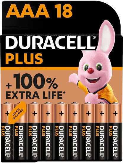 Duracell Plus AAA Batteries  - Alkaline 1.5V - LR03 MN2400