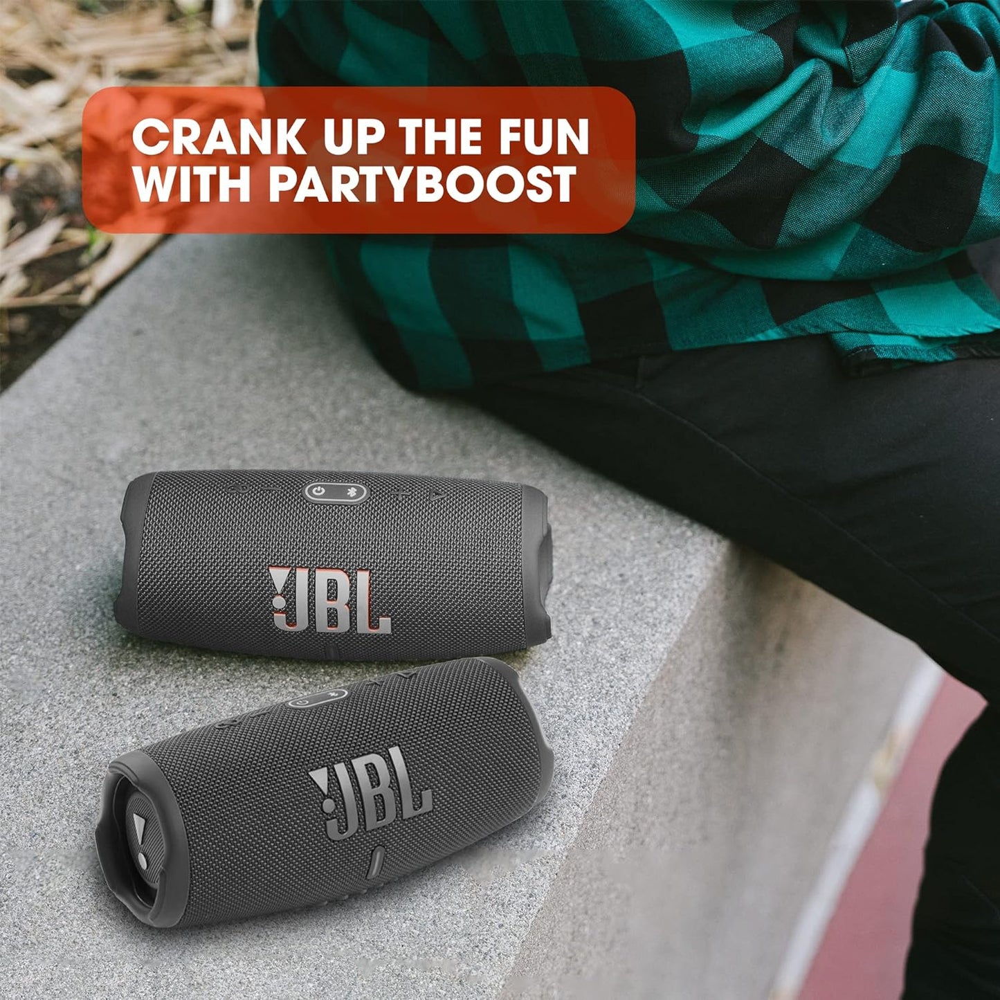 JBL Charge 5 - Portable Bluetooth Speaker, IP67 waterproof and dustproof, built-in power bank, Grey